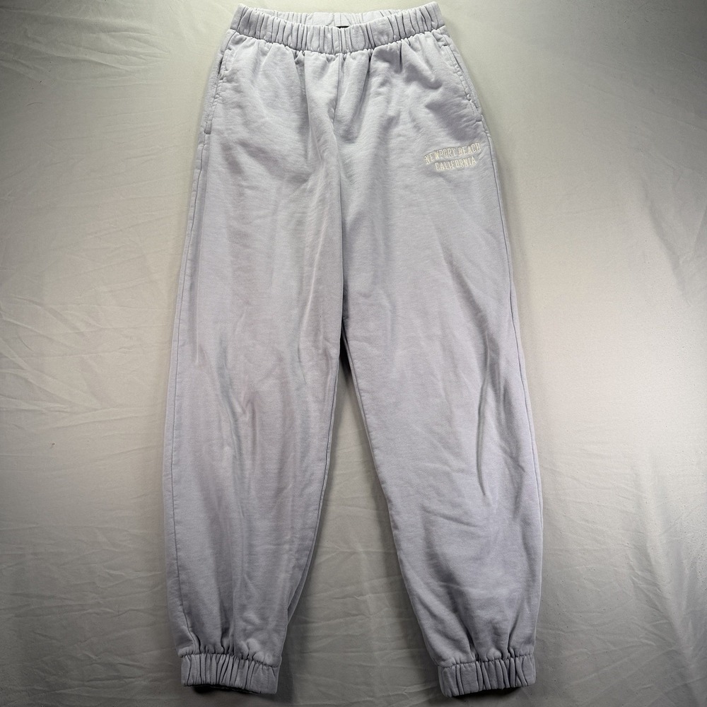 Brandy Melville Sweatpants Womens One Size Blue Fleece John Galt Joggers